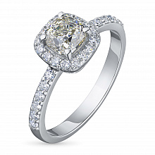 Кольцо из белого золота с бриллиантами (изготовление)