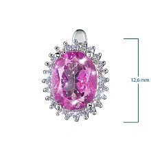 Серьги из белого золота с топазами и бриллиантами