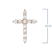 Подвеска из красного золота c бриллиантами