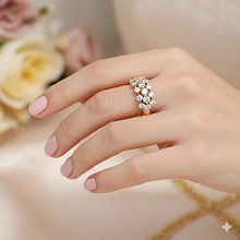 Классическое кольцо из желтого золота c бриллиантами