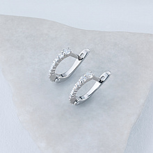 Серьги из белого золота с бриллиантами (изготовление)