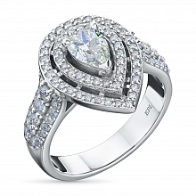 Кольцо из белого золота с бриллиантами (изготовление)