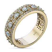 Кольцо из желтого золота c бриллиантами выращенными