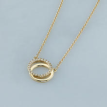 Колье из желтого золота с бриллиантами (изготовление)