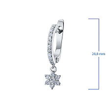 Серьги из белого золота с бриллиантами (изготовление)