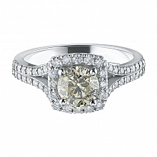 Кольцо из белого золота с бриллиантами (изготовление)