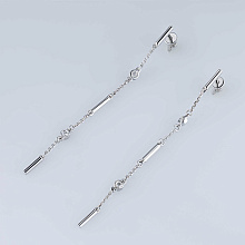 Пусеты из белого золота с бриллиантами