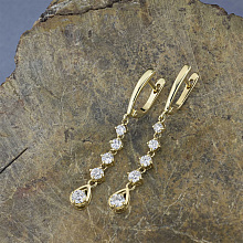 Серьги из желтого золота с бриллиантами (изготовление)