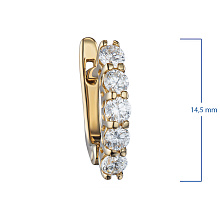 Серьги из желтого золота с бриллиантами (изготовление)