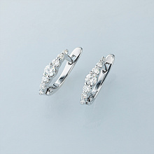 Серьги из белого золота с бриллиантами (изготовление)