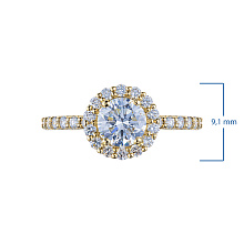 Кольцо из желтого золота c бриллиантами