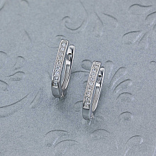 Серьги из белого золота с бриллиантами (изготовление)