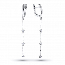 Серьги из белого золота с бриллиантами (изготовление)