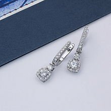 Серьги из белого золота с бриллиантами (изготовление)