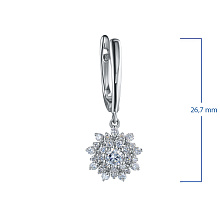 Серьги из белого золота c бриллиантами