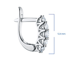 Серьги из серебра c бриллиантами