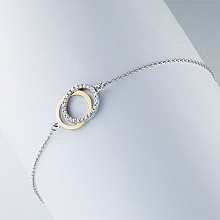 Браслет из комбинированного золота c бриллиантами