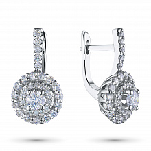 Серьги из белого золота с бриллиантами (изготовление)