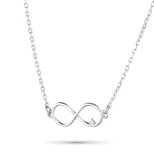 Колье из белого золота с бриллиантом