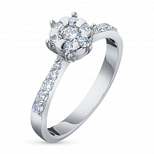 Кольцо из белого золота с бриллиантами (изготовление)