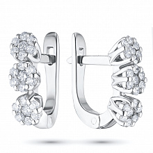 Серьги из белого золота с бриллиантами (изготовление)