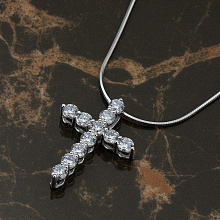 Подвеска из белого золота с бриллиантами (изготовление)