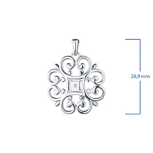 Классическая подвеска из серебра (изготовление) с бриллиантом