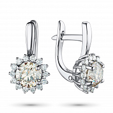 Серьги из белого золота с бриллиантами (изготовление)