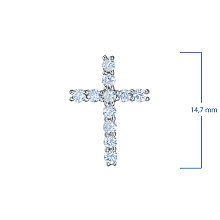 Подвеска из серебра c бриллиантами выращенными