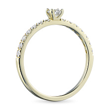 Кольцо из желтого золота с бриллиантами