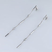 Пусеты из белого золота с бриллиантами (изготовление)