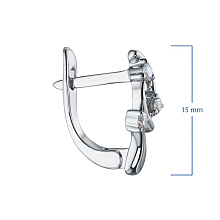 Серьги из серебра c бриллиантами