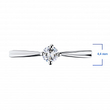 Кольцо из белого золота (изготовление) с бриллиантом