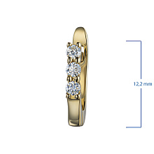 Серьги из желтого золота c бриллиантами