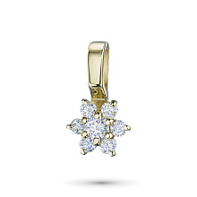 Подвеска из желтого золота с бриллиантами