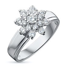 Кольцо из белого золота с бриллиантами