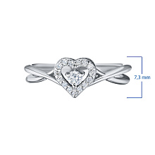 Кольцо из белого золота с бриллиантами