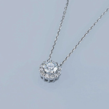 Подвеска из белого золота (изготовление) с бриллиантом