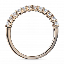 Кольцо из красного золота с бриллиантами (изготовление)