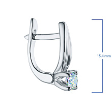 Серьги из серебра с бриллиантом