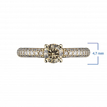 Кольцо из желтого золота с бриллиантами (изготовление)