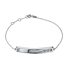 Браслет из белого золота с бриллиантом (изготовление)