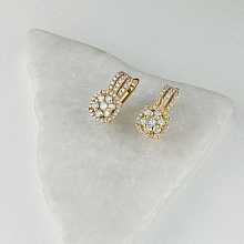 Серьги из желтого золота с бриллиантами (изготовление)