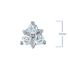 Подвеска из серебра c бриллиантами
