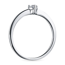 Кольцо из серебра с бриллиантом