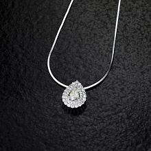 Подвеска из белого золота с бриллиантами (изготовление)