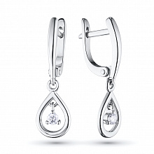 Серьги из белого золота с бриллиантами (изготовление)