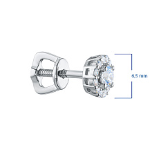 Пусеты из серебра (изготовление) с бриллиантами