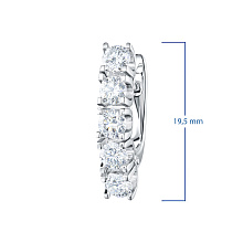 Серьги из белого золота c бриллиантами выращенными