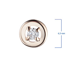 Подвеска из красного золота с бриллиантом